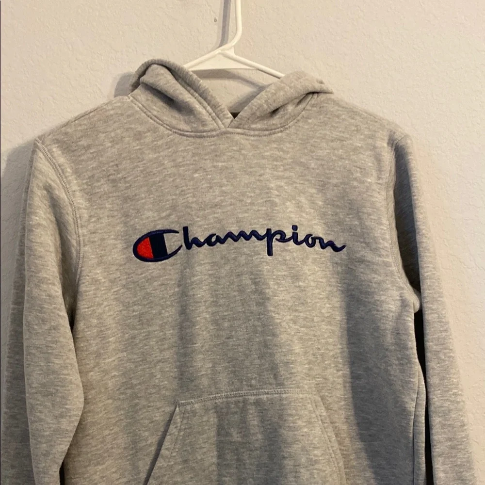 Champion Gray Sweater Classic Athletic Design